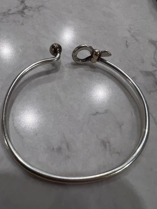 Eden Hand Arts two tone silver and 14k fish bracelet - Picture 7 of 14